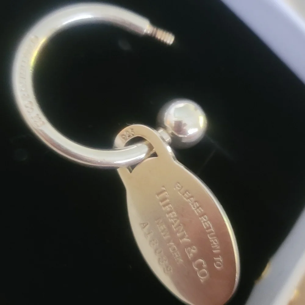Return To Tiffany Oval Key Ring Sterling Silver 925 Engraved
